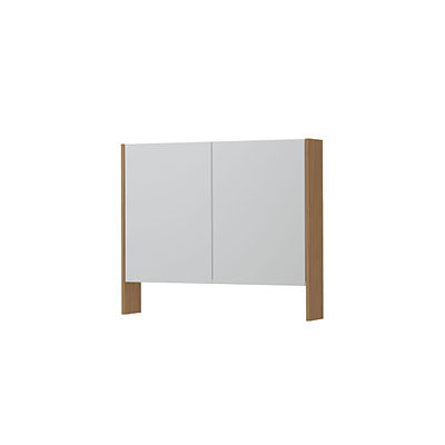 Ink SPK3 spiegelkast 2 deuren - 90x74cm - blank eiken