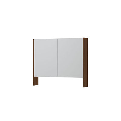 Ink SPK3 spiegelkast 2 deuren - 90x74cm - warm walnoot
