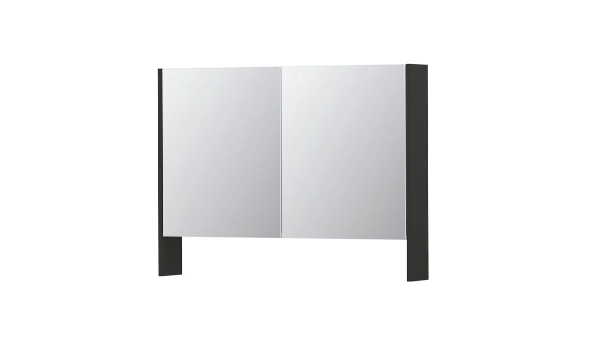 Ink SPK3 spiegelkast 2 deuren - 100x74cm - mat antraciet