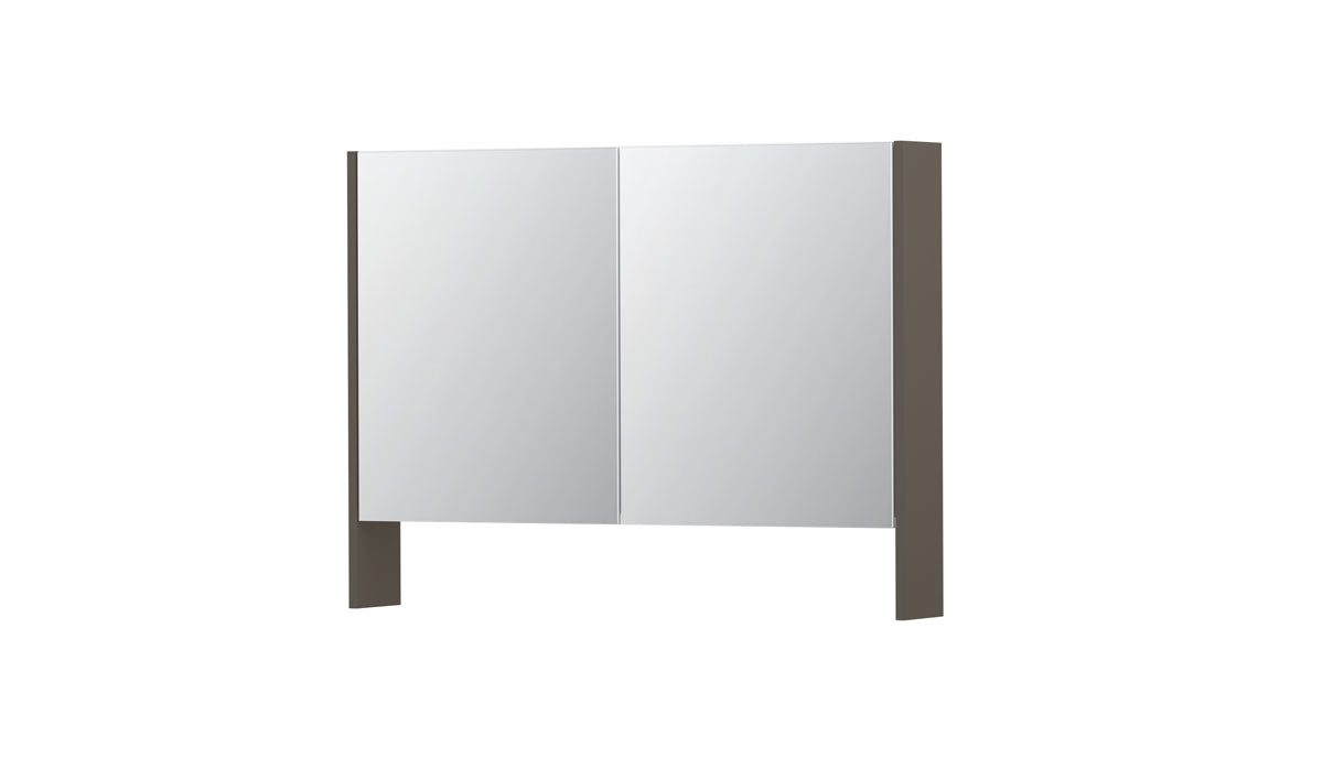 Ink SPK3 spiegelkast 2 deuren - 100x74cm - mat taupe