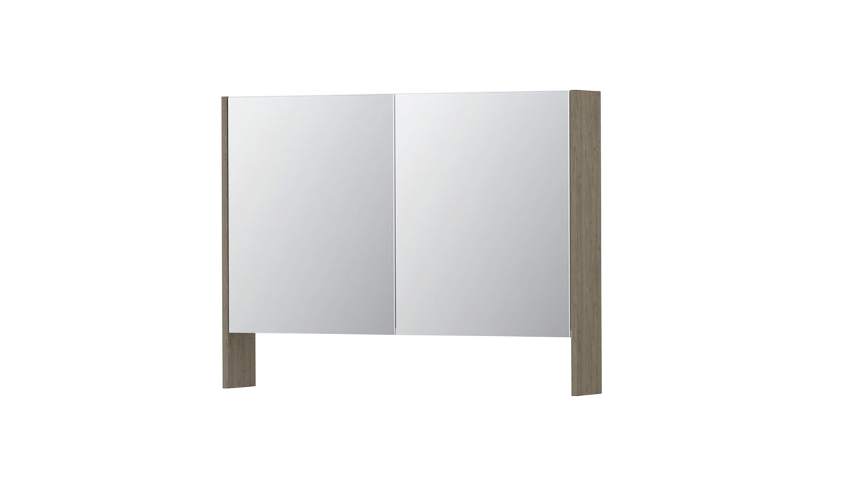 Ink SPK3 spiegelkast 2 deuren - 100x74cm - greige eiken