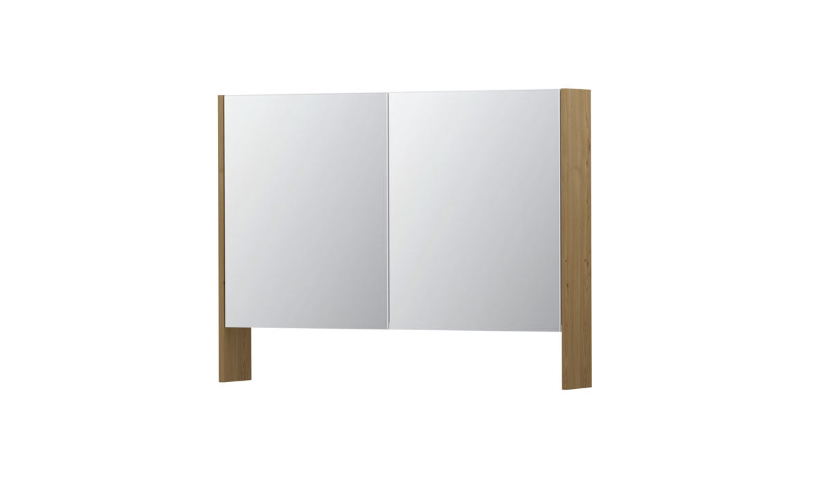 Ink SPK3 spiegelkast 2 deuren - 100x74cm - fineer natur