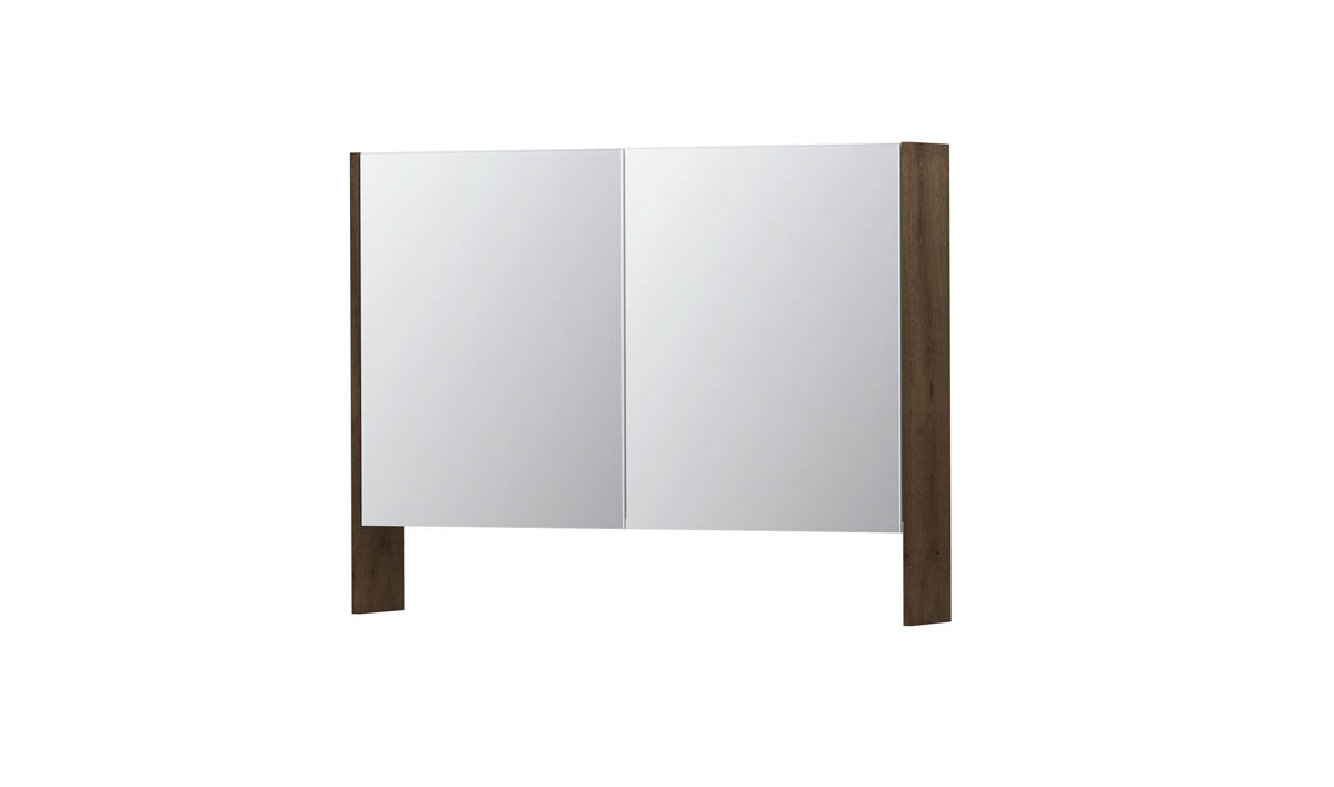 Ink SPK3 spiegelkast 2 deuren - 100x74cm - fineer chocolate