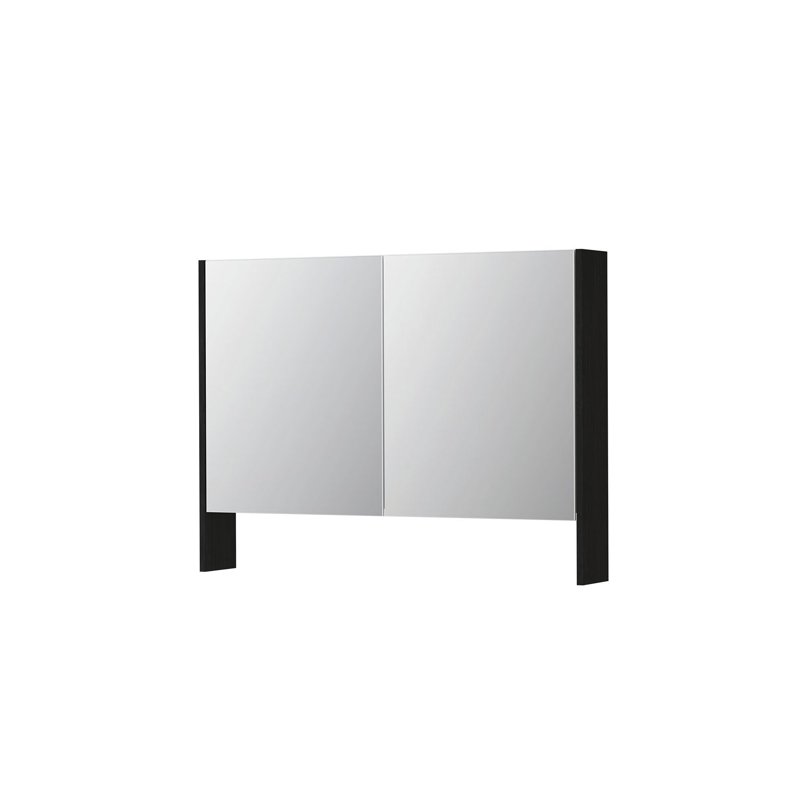 Ink SPK3 spiegelkast 2 deuren - 100x74cm - fineer matt intens black