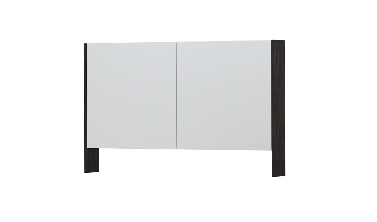 Ink SPK3 spiegelkast 2 deuren - 120x74cm - houtskool eiken