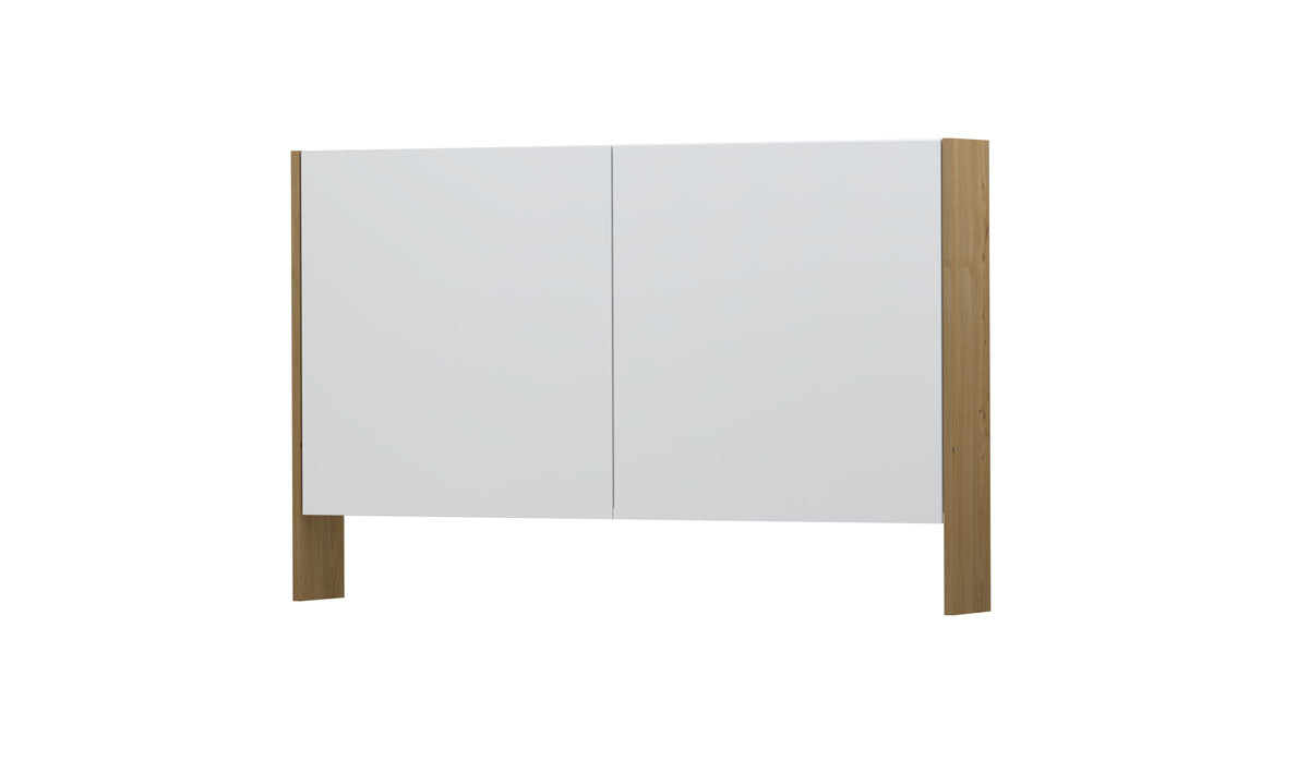 Ink SPK3 spiegelkast 2 deuren - 120x74cm - fineer natur