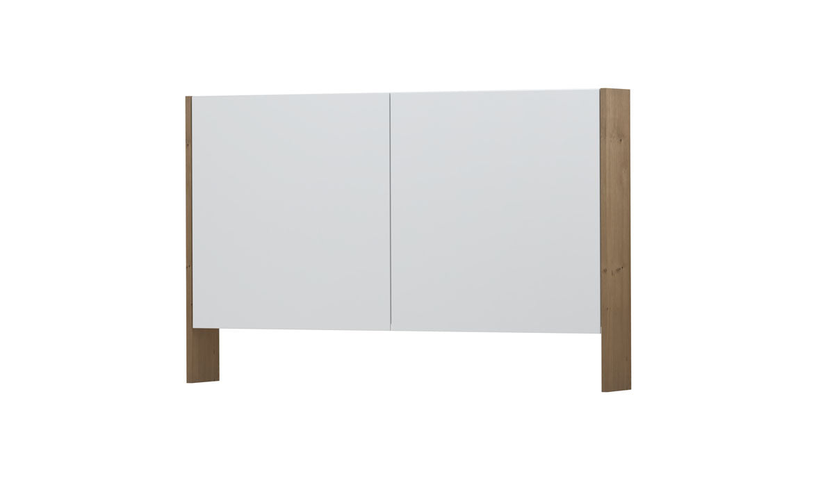 Ink SPK3 spiegelkast 2 deuren - 120x74cm - fineer ash grey