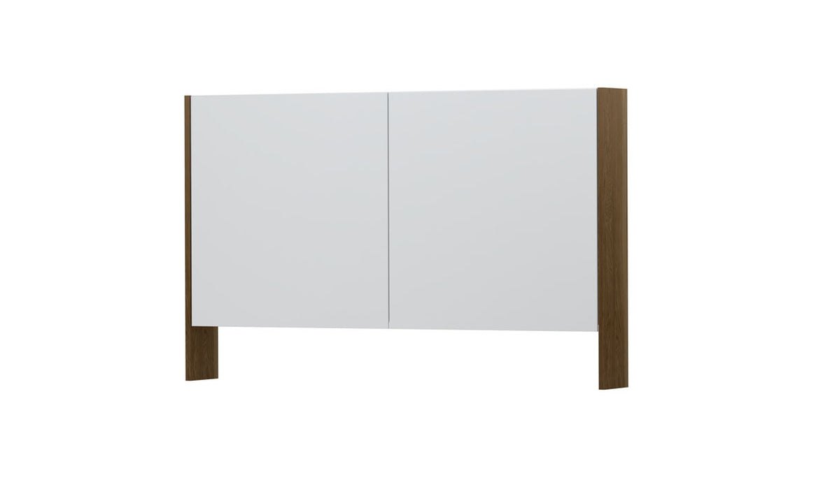 Ink SPK3 spiegelkast 2 deuren - 120x74cm - massief eiken ash grey