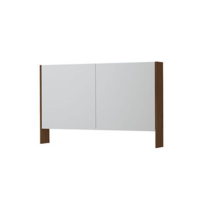 Ink SPK3 spiegelkast 2 deuren - 120x74cm - warm walnoot