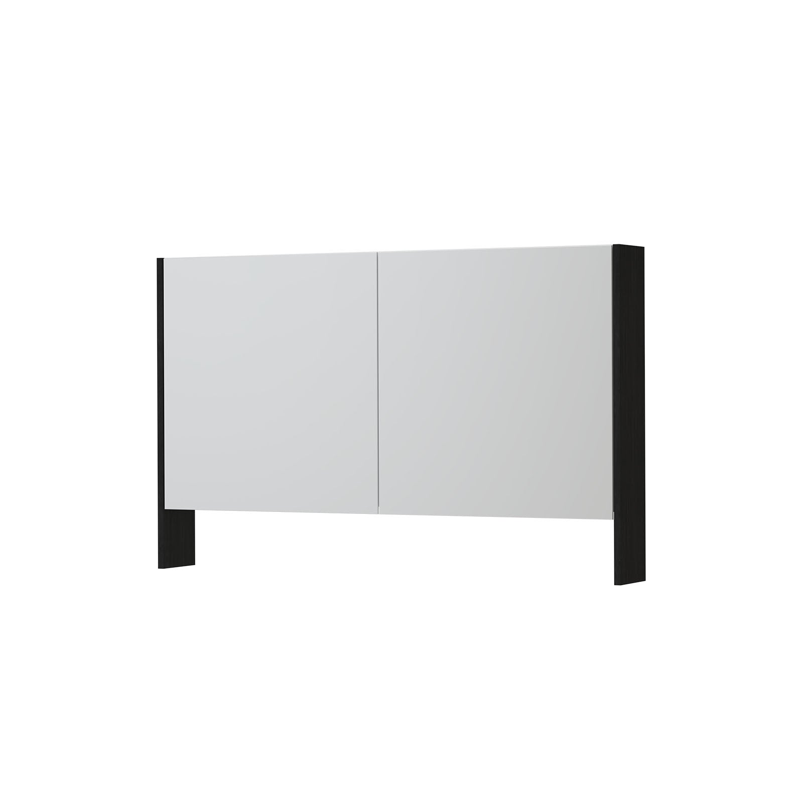 Ink SPK3 spiegelkast 2 deuren - 120x74cm - fineer matt intens black