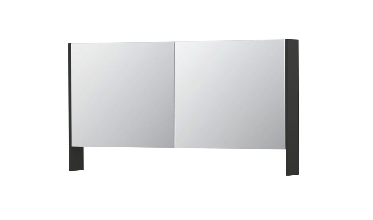 Ink SPK3 spiegelkast 2 deuren - 140x74cm - mat antraciet