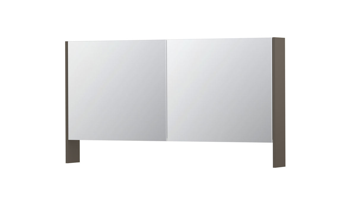 Ink SPK3 spiegelkast 2 deuren - 140x74cm - mat taupe