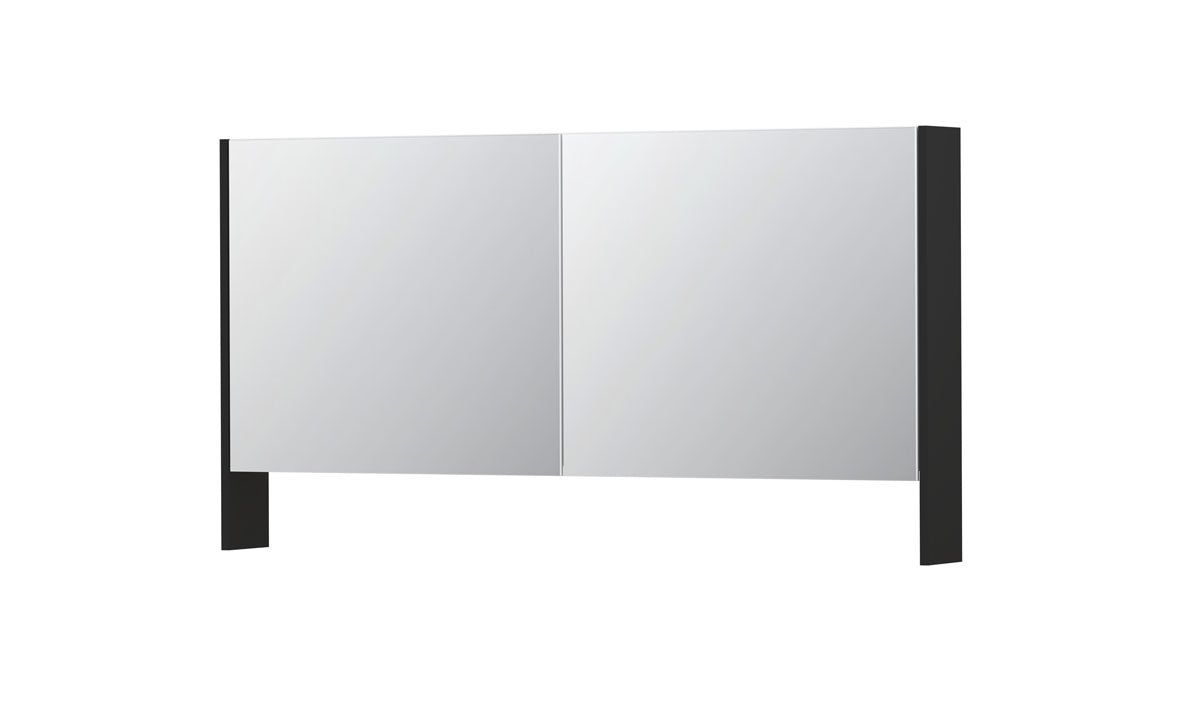 Ink SPK3 spiegelkast 2 deuren - 140x74cm - mat zwart