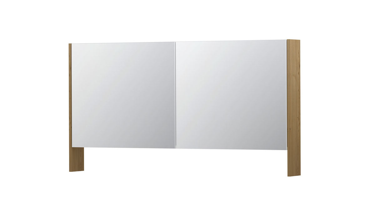 Ink SPK3 spiegelkast 2 deuren - 140x74cm - fineer natur