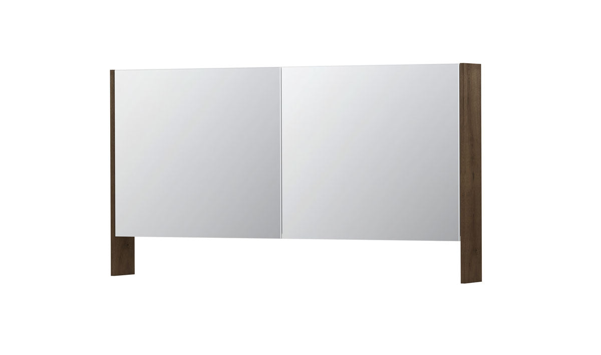Ink SPK3 spiegelkast 2 deuren - 140x74cm - fineer chocolate
