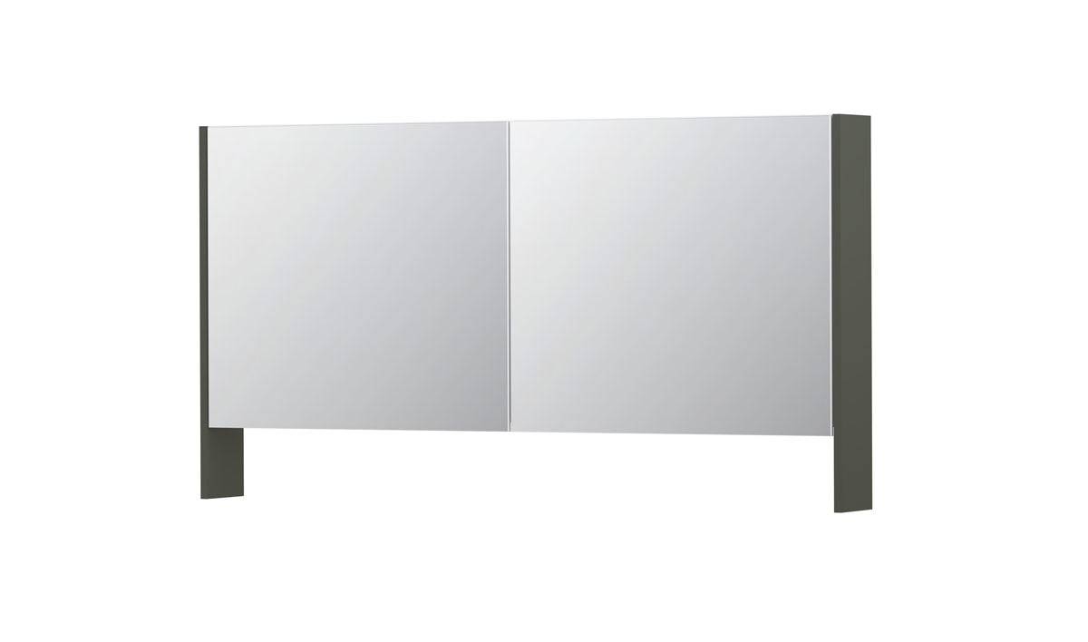 Ink SPK3 spiegelkast 2 deuren - 140x74cm - mat beton groen