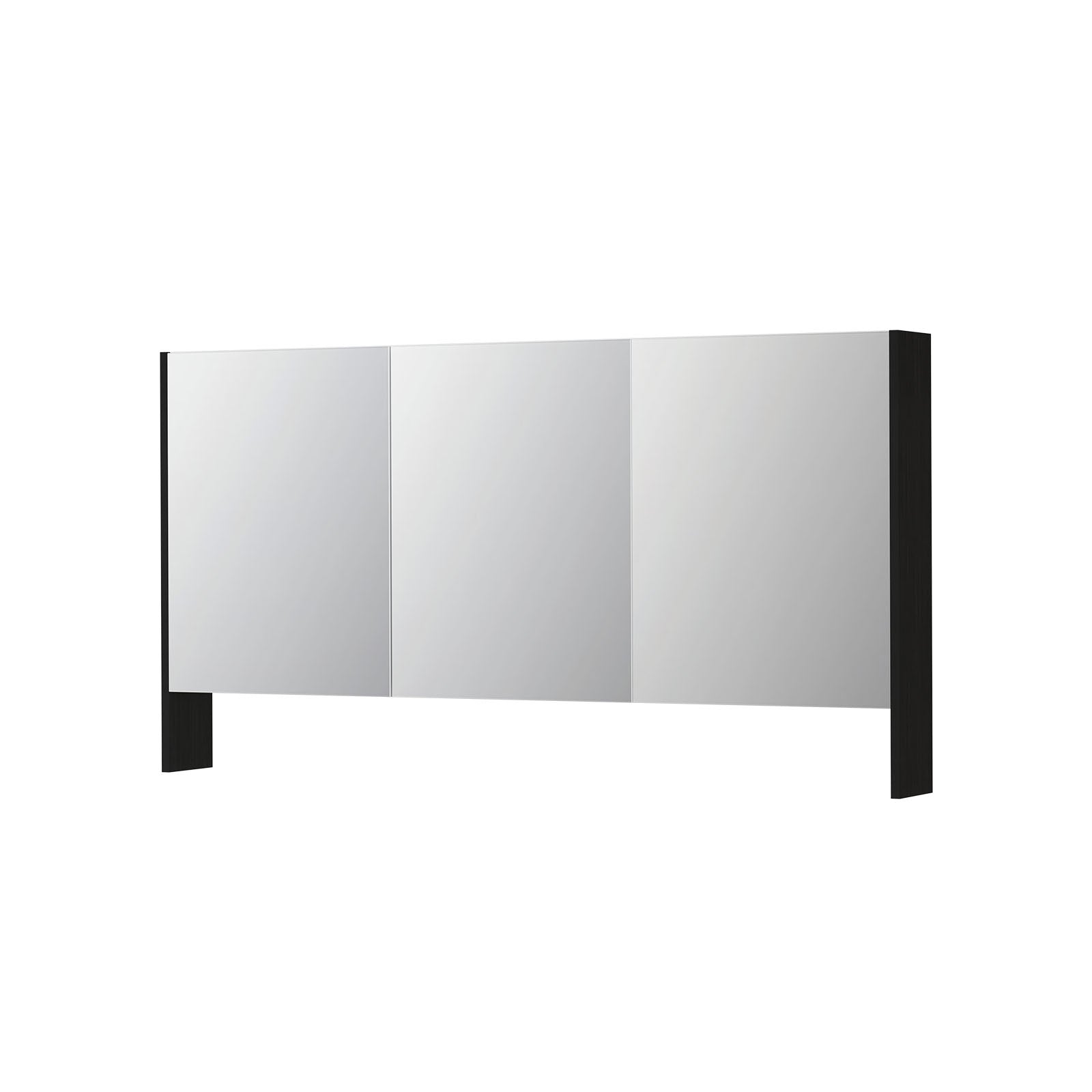 Ink SPK3 spiegelkast 2 deuren - 140x74cm - fineer matt intens black