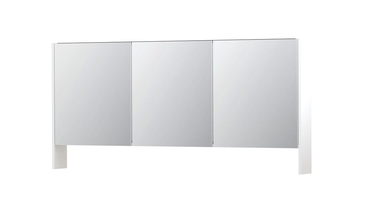 Ink SPK3 spiegelkast 3 deuren - 160x74cm - mat wit