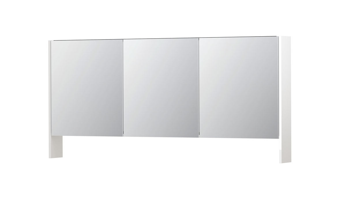 Ink SPK3 spiegelkast 3 deuren - 160x74cm - hoogglans wit