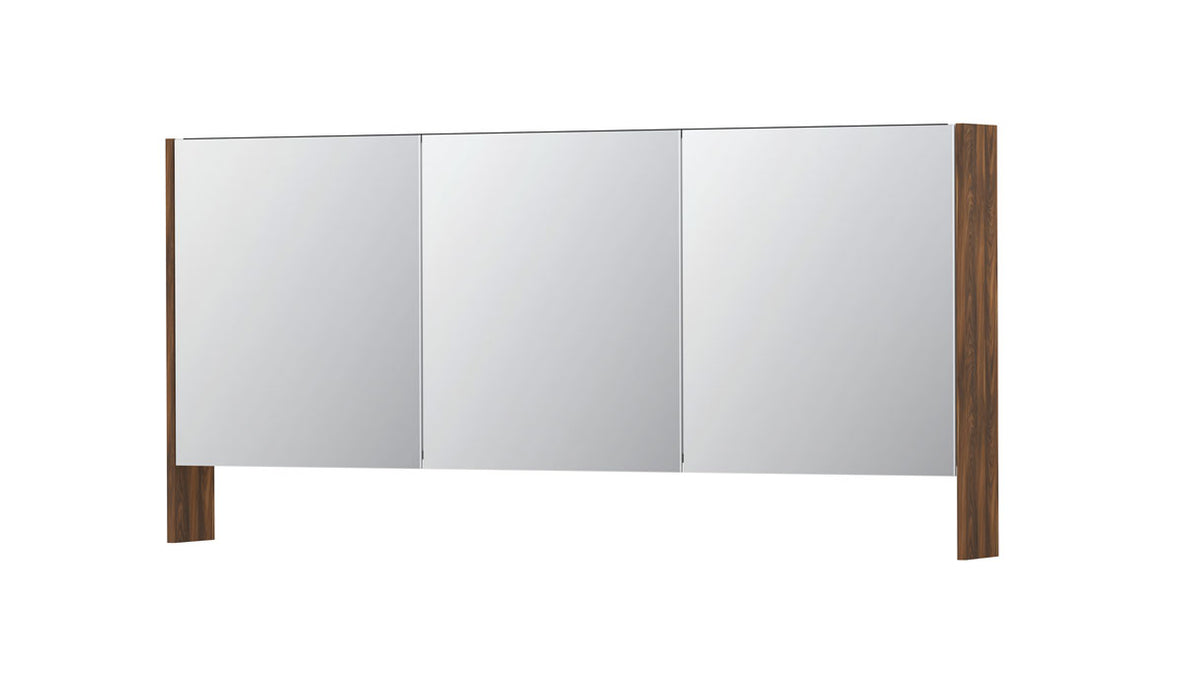 Ink SPK3 spiegelkast 3 deuren - 160x74cm - noten