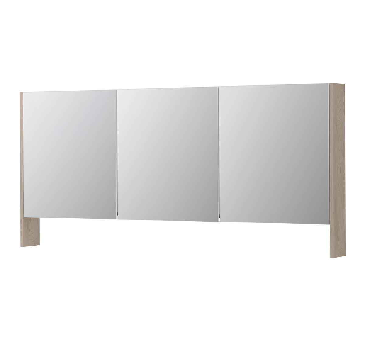 Ink SPK3 spiegelkast 3 deuren - 160x74cm - ivoor eiken
