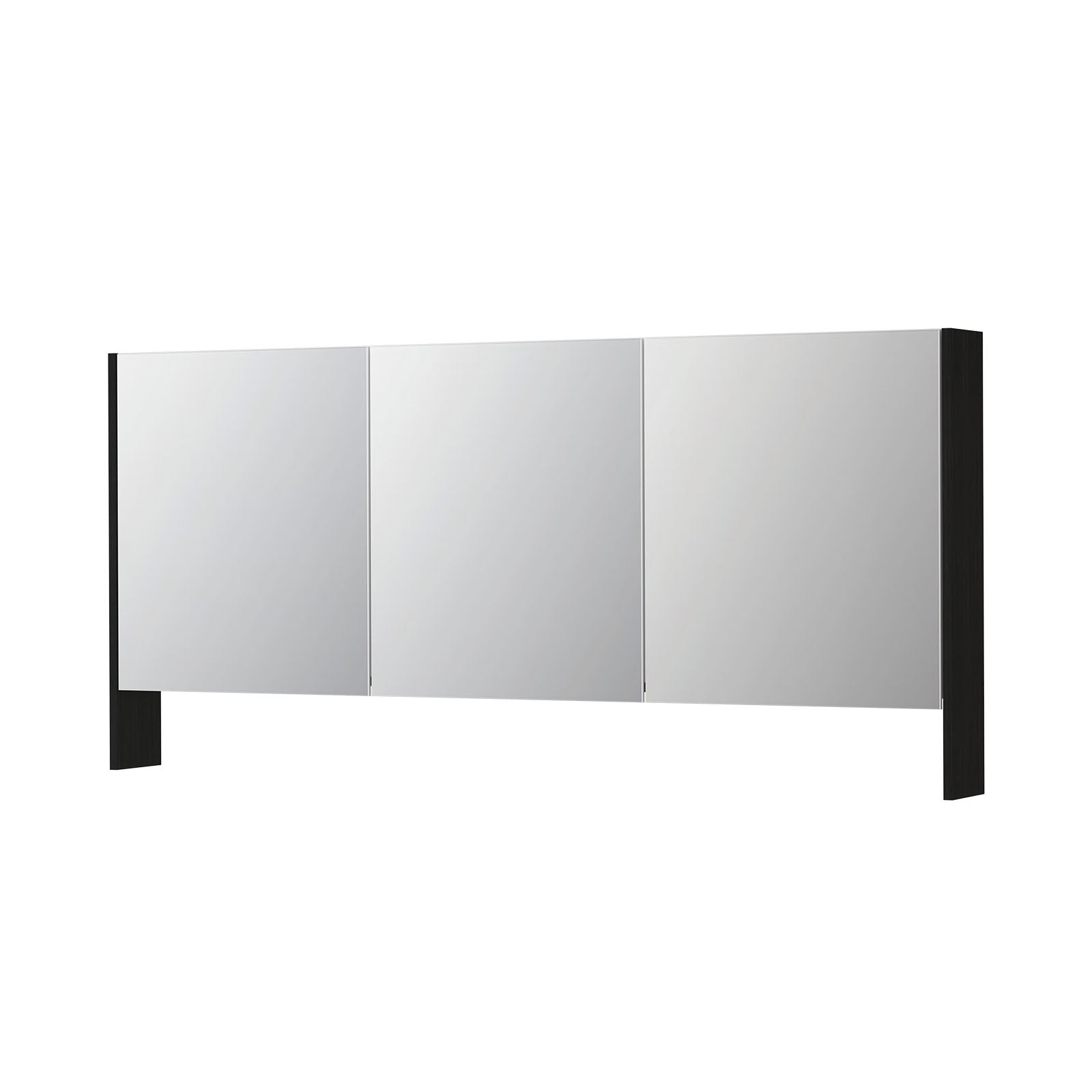 Ink SPK3 spiegelkast 3 deuren - 160x74cm - fineer matt intens black