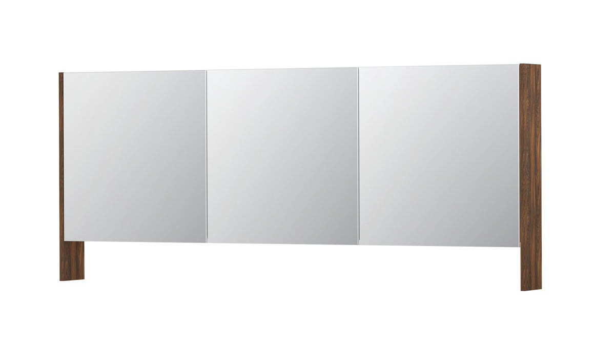 Ink SPK3 spiegelkast 3 deuren - 180x74cm - noten