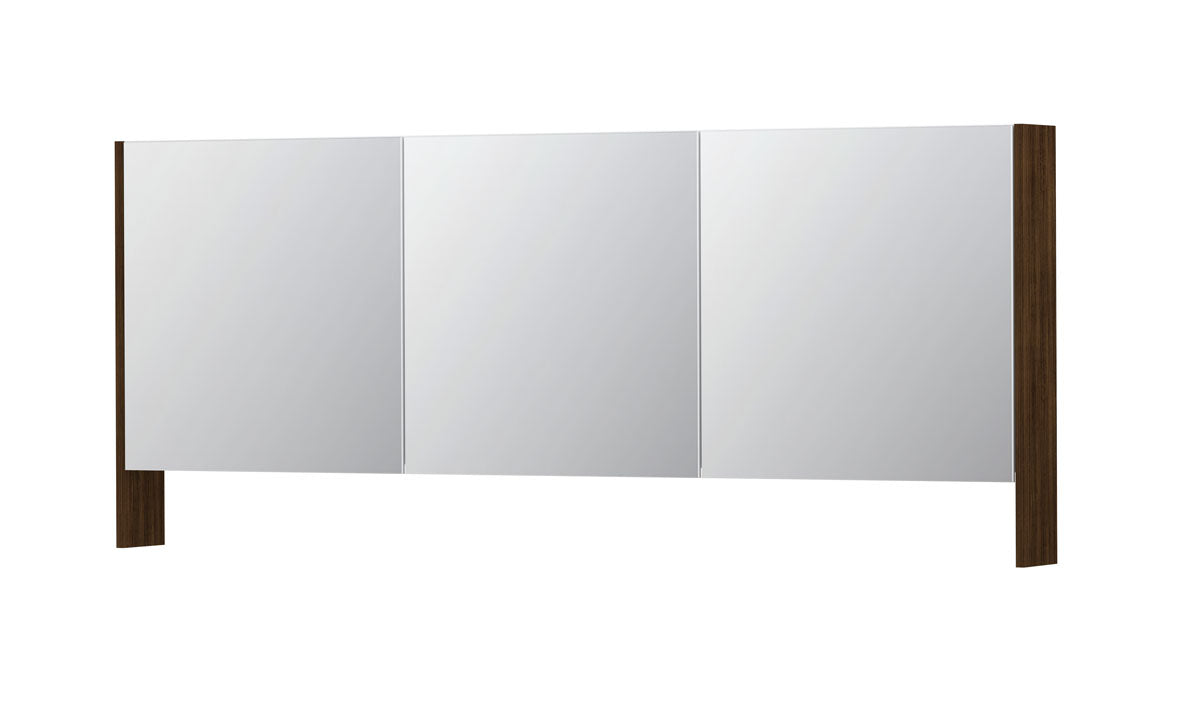 Ink SPK3 spiegelkast 3 deuren - 180x74cm - koper eiken