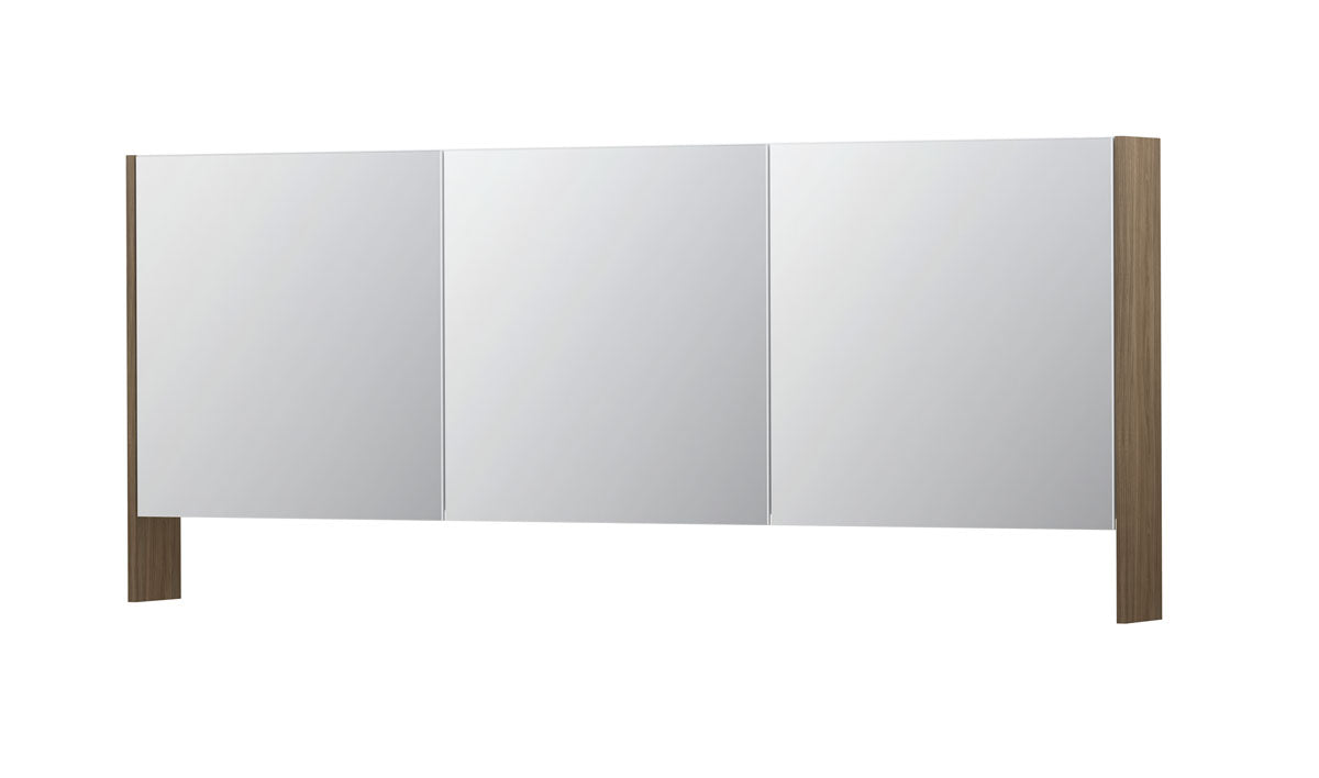 Ink SPK3 spiegelkast 3 deuren - 180x74cm - zuiver eiken