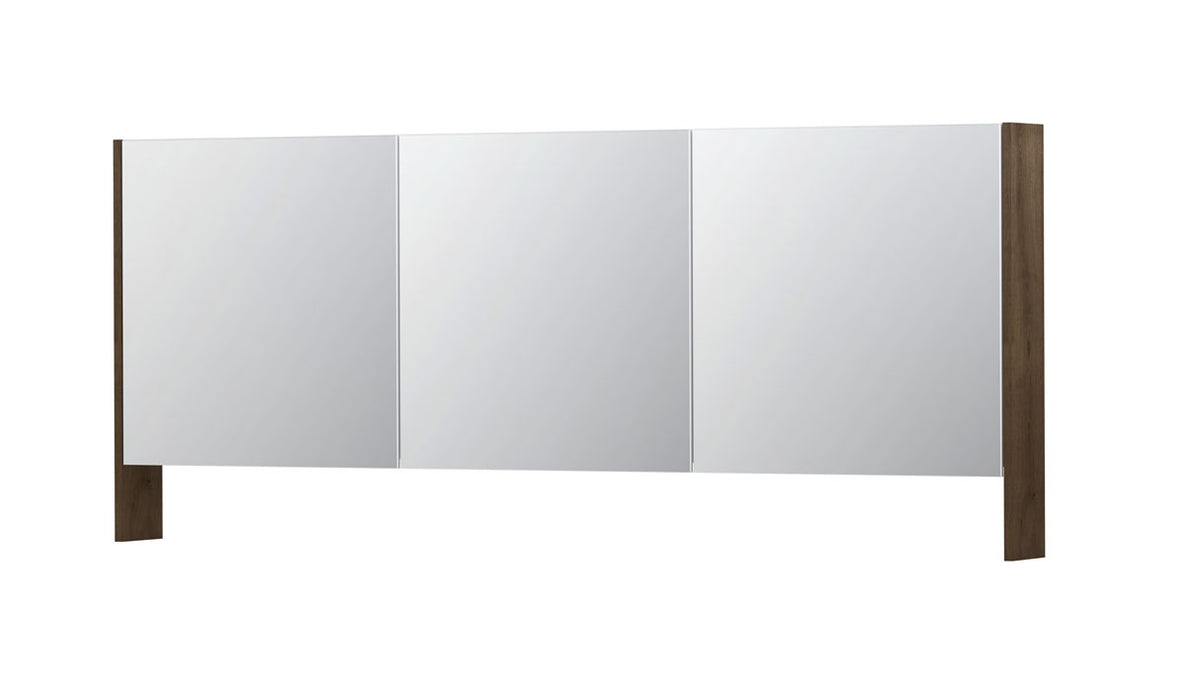 Ink SPK3 spiegelkast 3 deuren - 180x74cm - fineer chocolate