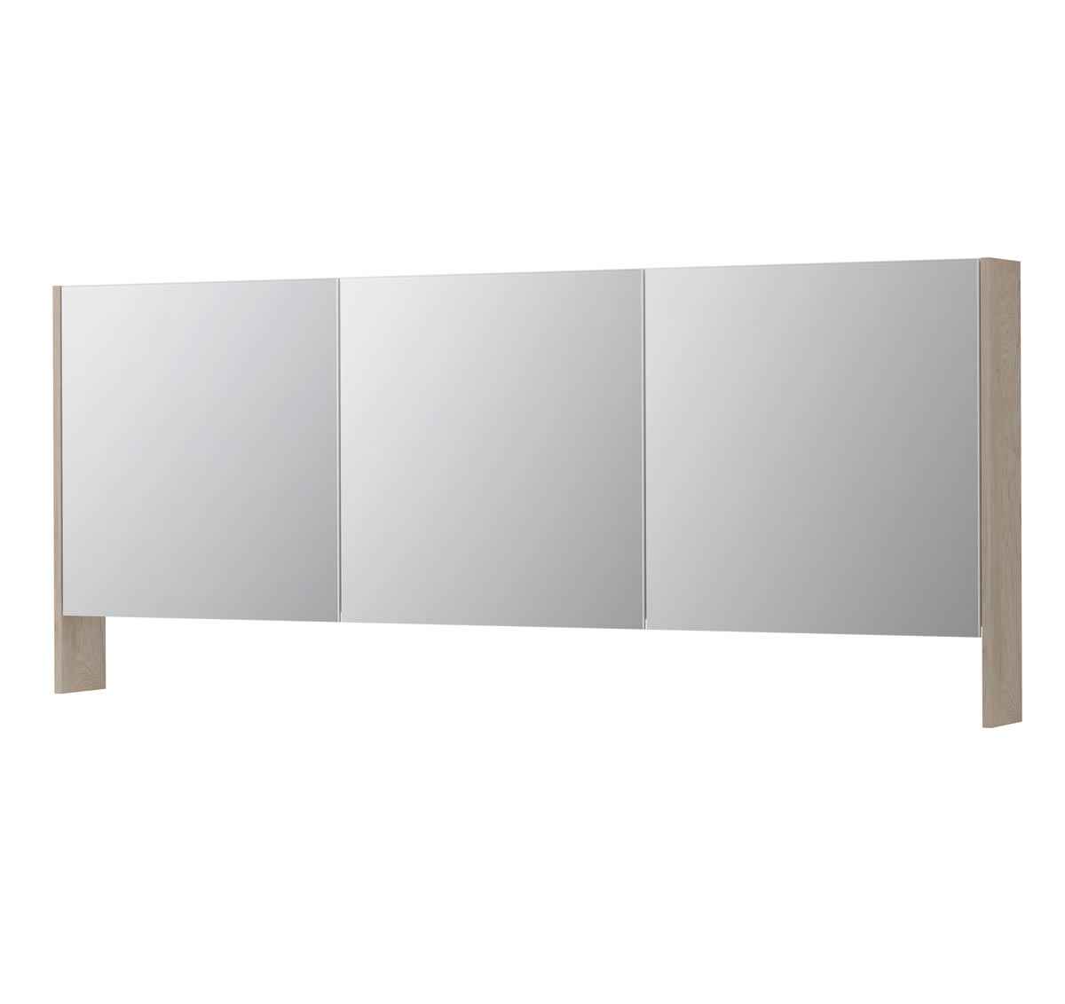 Ink SPK3 spiegelkast 3 deuren - 180x74cm - ivoor eiken