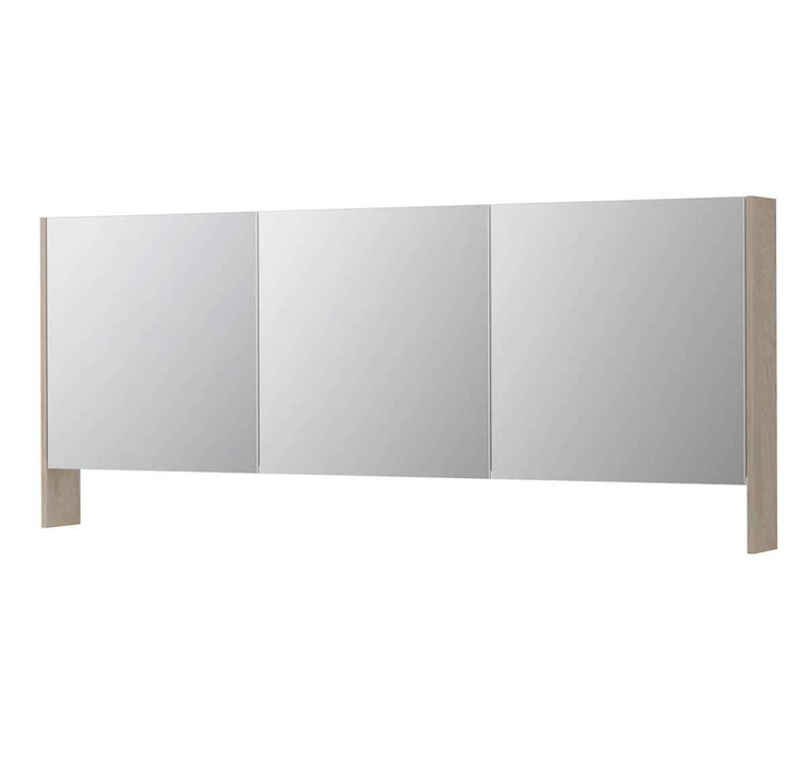 Ink SPK3 spiegelkast 3 deuren - 180x74cm - ivoor eiken