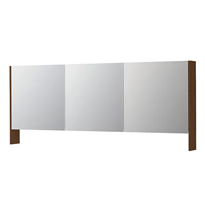 Ink SPK3 spiegelkast 3 deuren - 180x74cm - warm walnoot