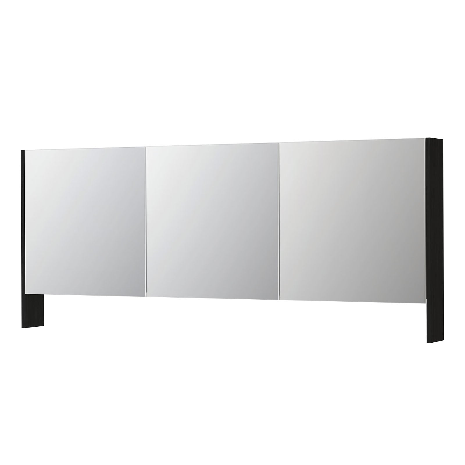Ink SPK3 spiegelkast 3 deuren - 180x74cm - fineer matt intens black
