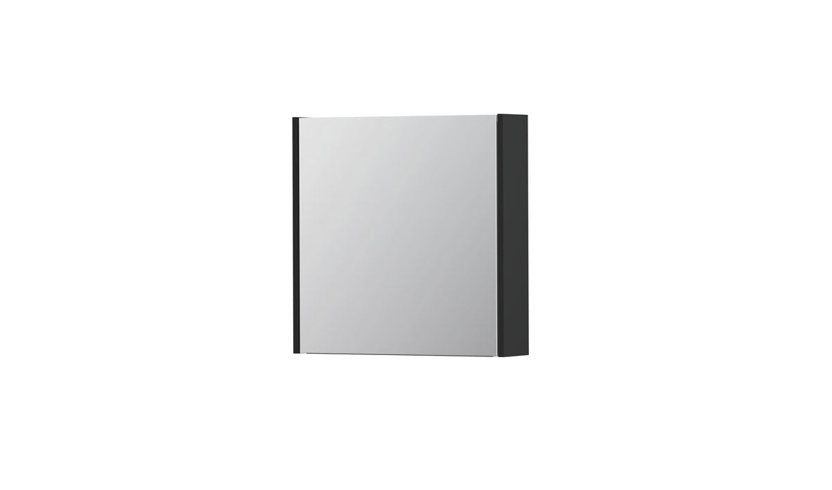 Ink SPK1 spiegelkast 1 deur - 60x60cm - mat zwart