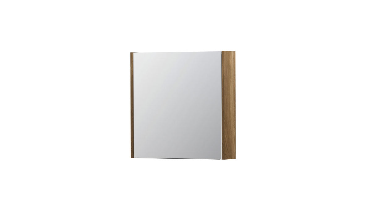 Ink SPK1 spiegelkast 1 deur - 60x60cm - massief eiken aqua