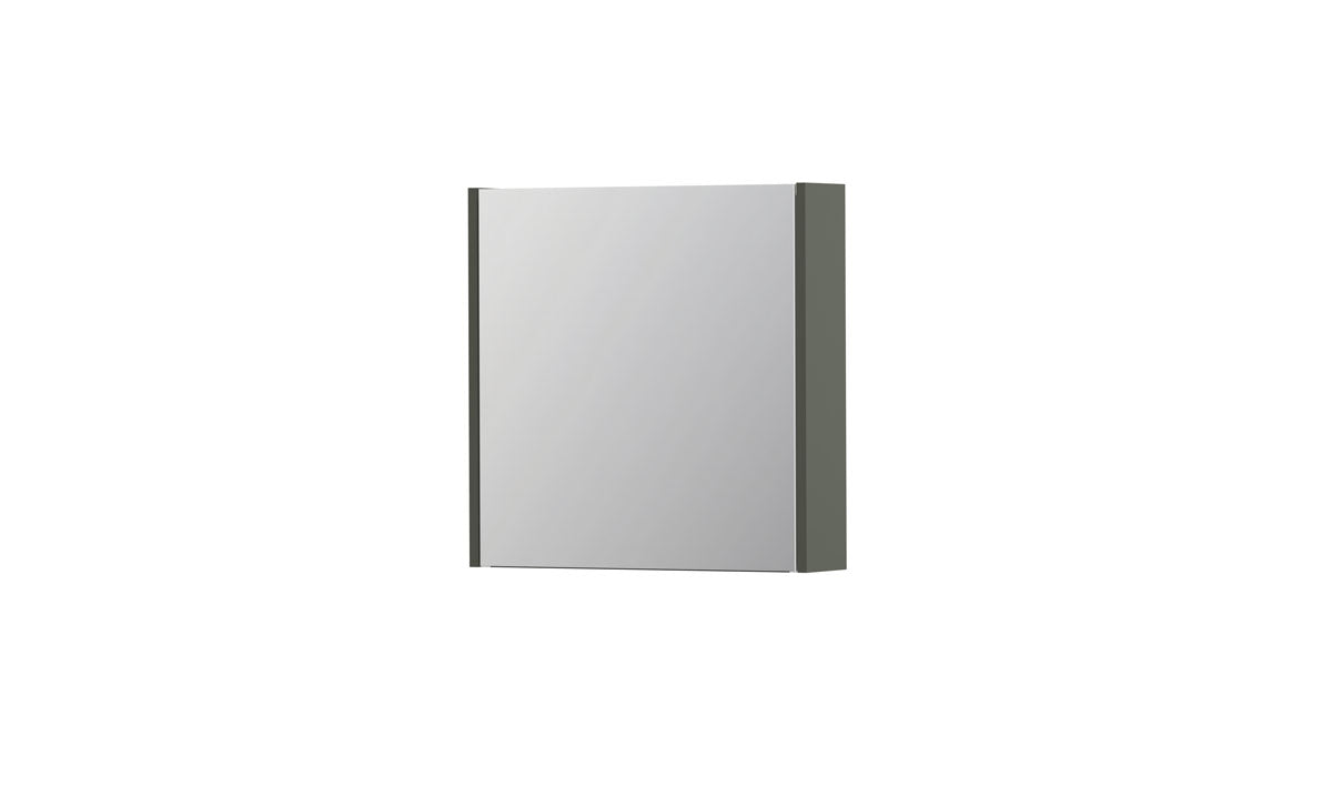 Ink SPK1 spiegelkast 1 deur - 60x60cm - mat beton groen