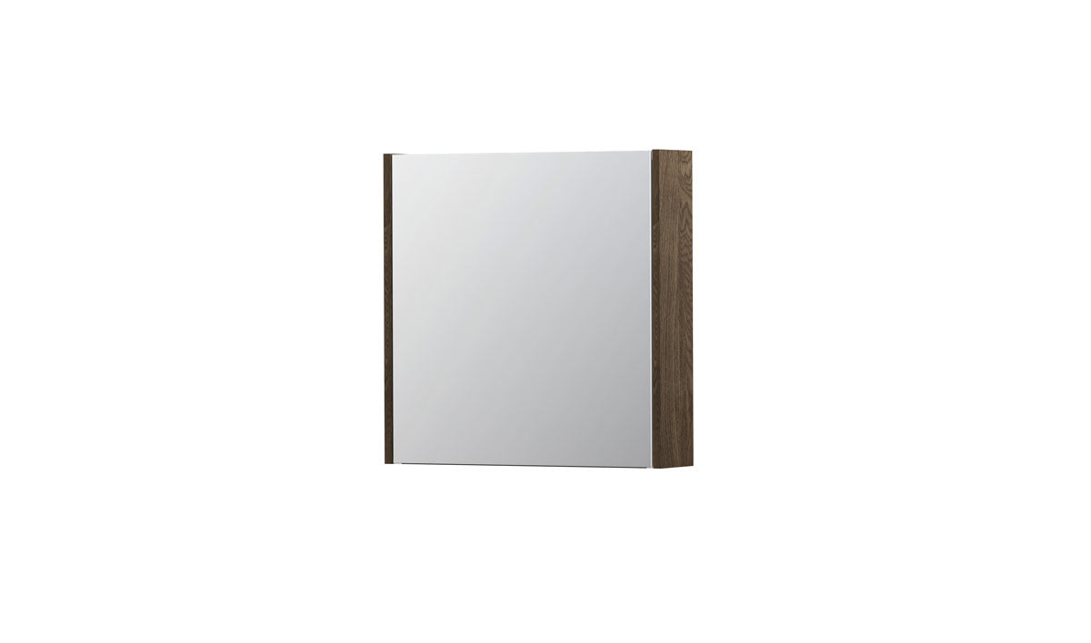 Ink SPK1 spiegelkast 1 deur - 60x60cm - massief eiken charcoal