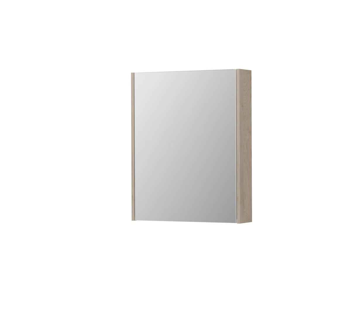 Ink SPK1 spiegelkast 1 deur - 60x60cm - ivoor eiken