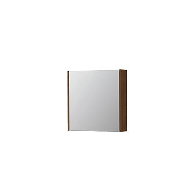 Ink SPK1 spiegelkast 1 deur - 60x60cm - warm walnoot