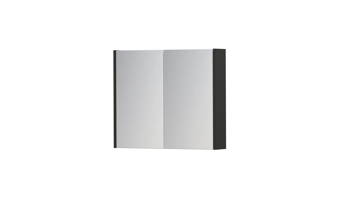 Ink SPK1 spiegelkast 2 deuren - 70x60cm - mat antraciet
