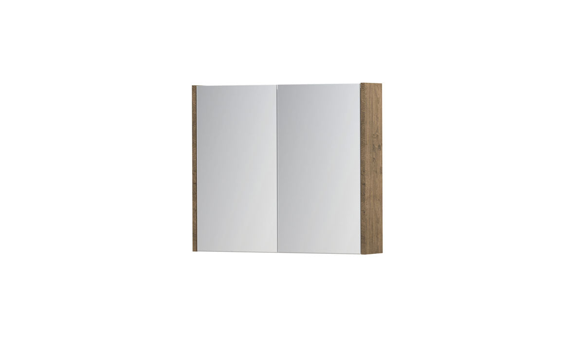 Ink SPK1 spiegelkast 2 deuren - 70x60cm - naturel eiken