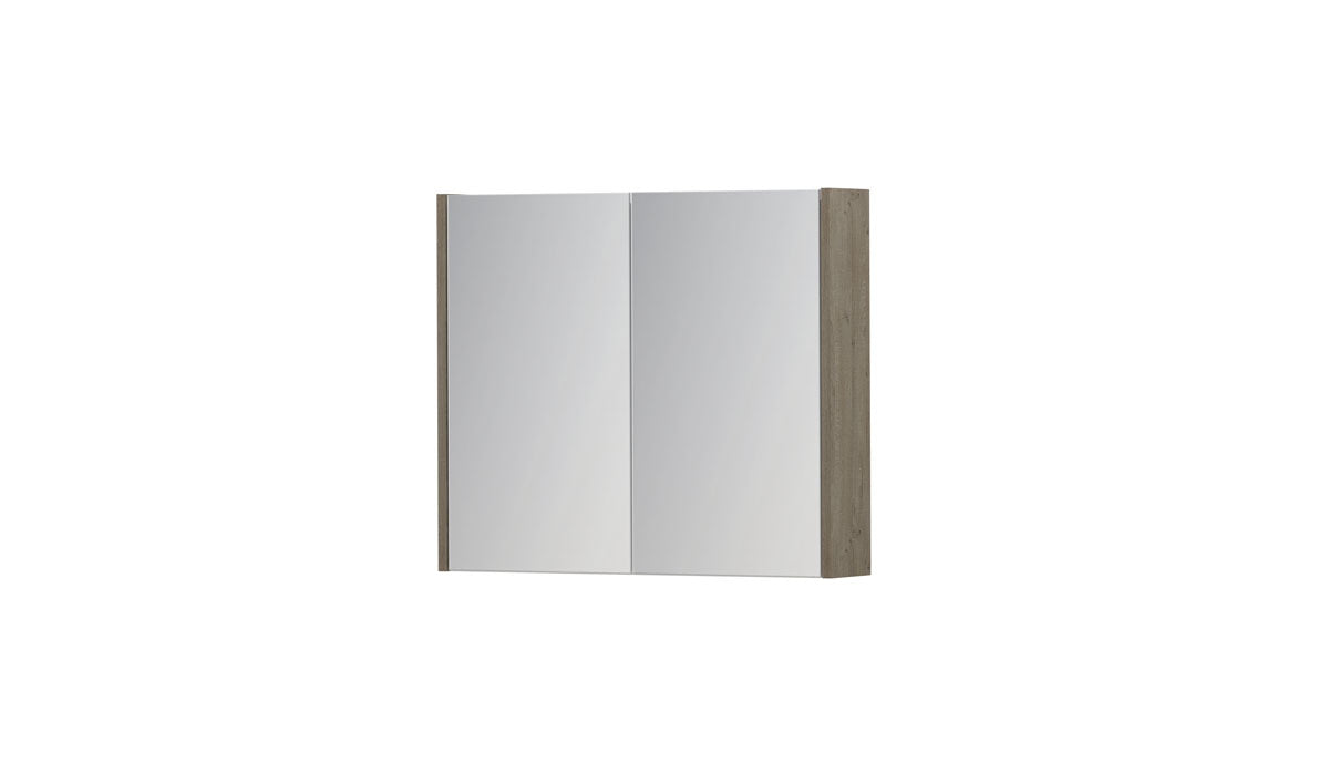 Ink SPK1 spiegelkast 2 deuren - 70x60cm - greige eiken