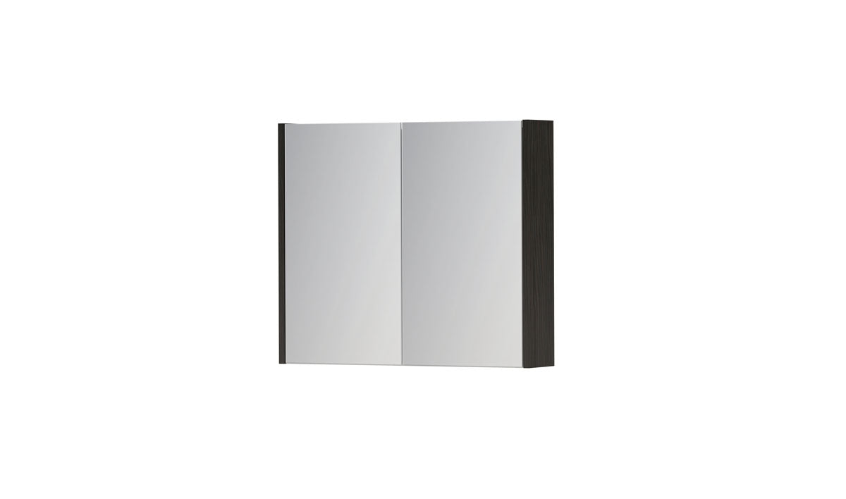 Ink SPK1 spiegelkast 2 deuren - 70x60cm - intens eiken