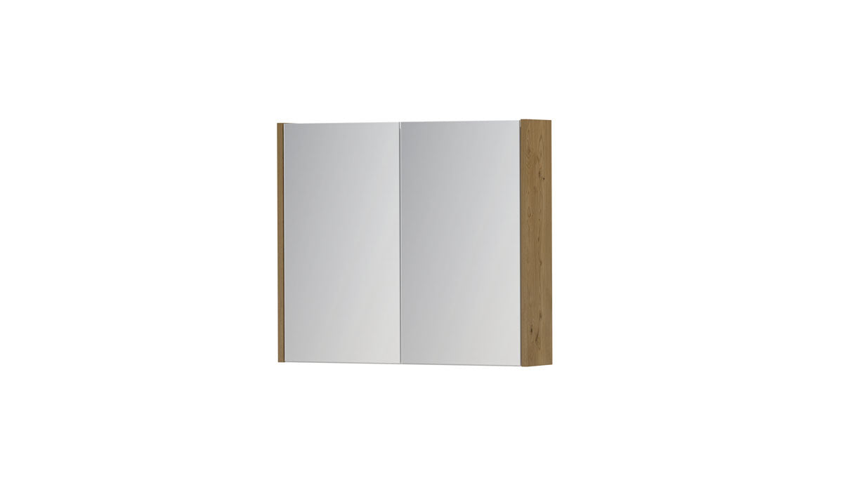 Ink SPK1 spiegelkast 2 deuren - 70x60cm - fineer natur