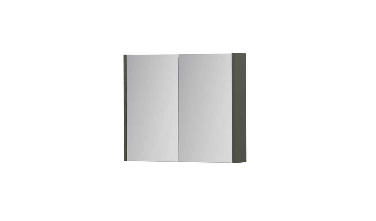 Ink SPK1 spiegelkast 2 deuren - 70x60cm - mat beton groen