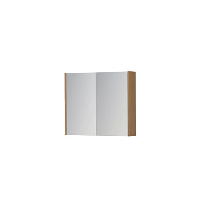 Ink SPK1 spiegelkast 2 deuren - 70x60cm - blank eiken