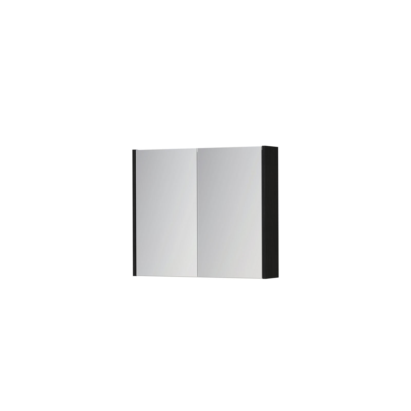 Ink SPK1 spiegelkast 2 deuren - 70x60cm - fineer matt intens black