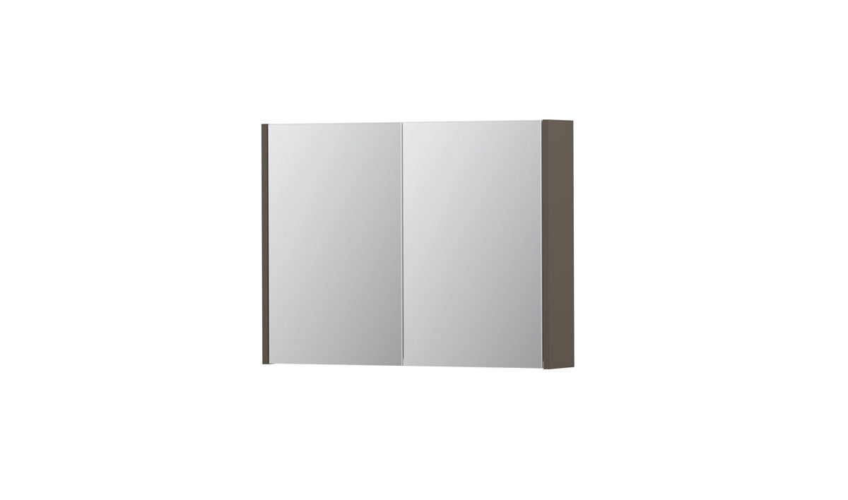 Ink SPK1 spiegelkast 2 deuren - 80x60cm - mat taupe