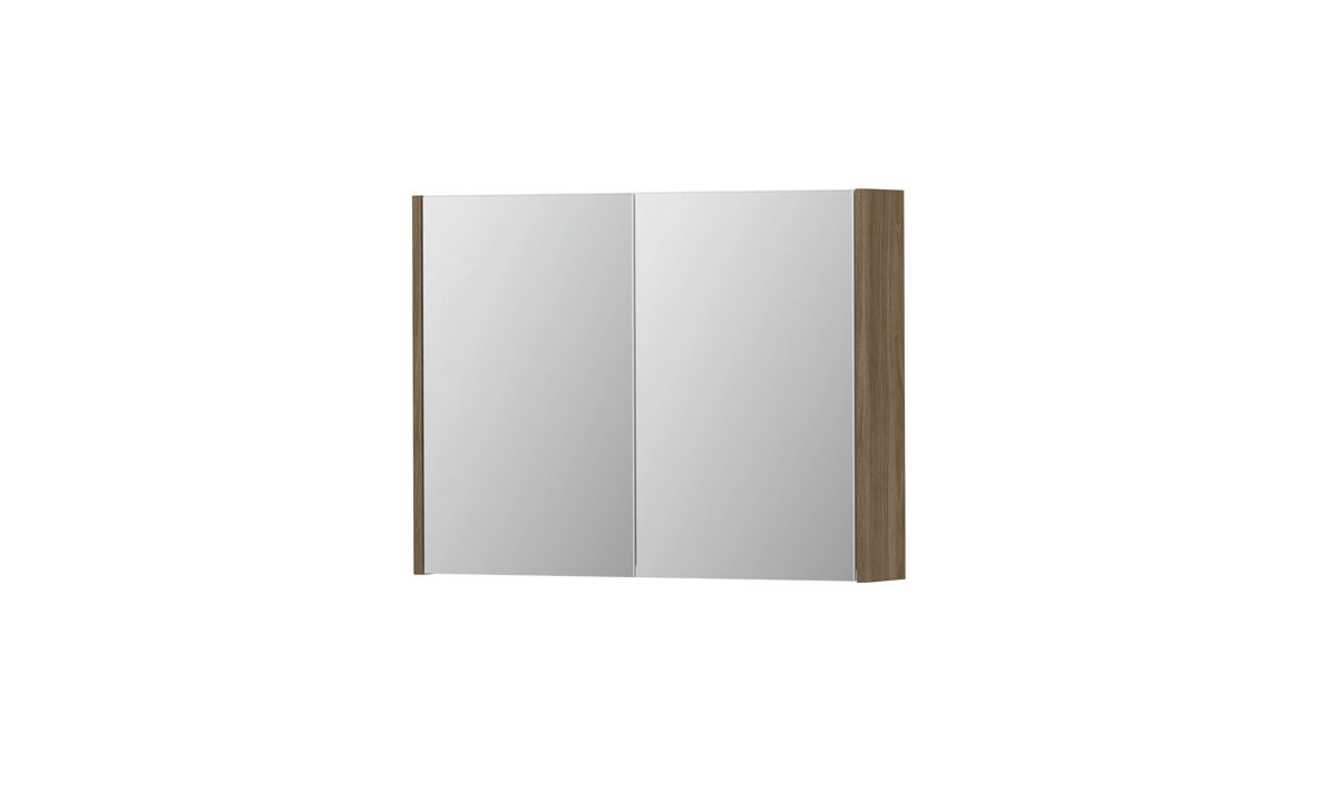 Ink SPK1 spiegelkast 2 deuren - 80x60cm - zuiver eiken